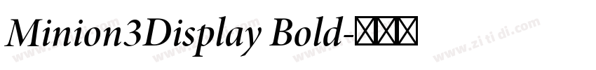 Minion3Display Bold字体转换
